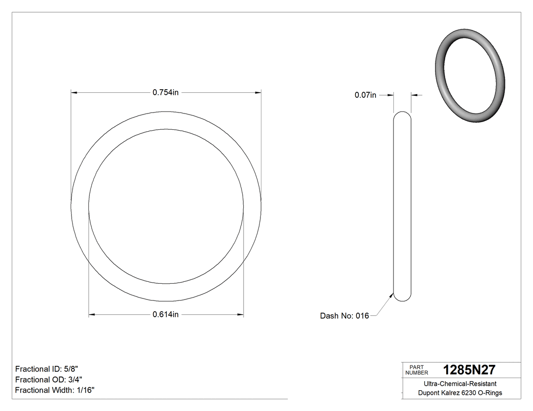 Technical drawing - 1285N27
